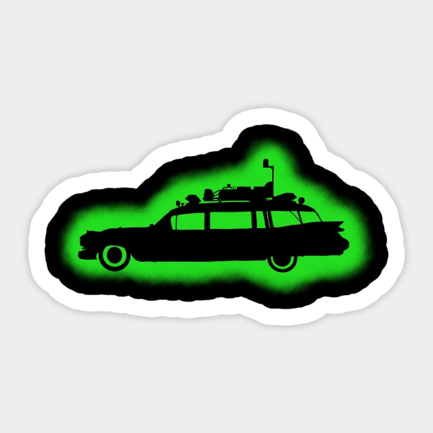Ghostbusters Medi-Corps “Ectoplasm Ecto-1” Stencil Tee Sticker by Ghostbustersmedicorps